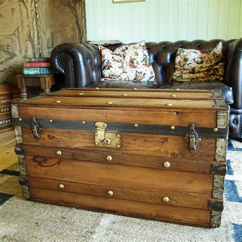Vintage Trunks Used As Coffee Tables at Isabelle Yates blog