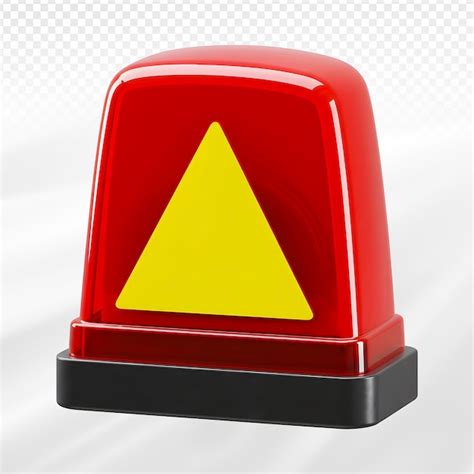 Red and yellow emergency light siren | Premium PSD