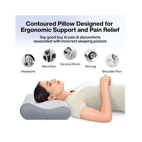 Fovera Orthopedic Soft Contour Cervical Pillow (Grey) - Cureka - Online ...