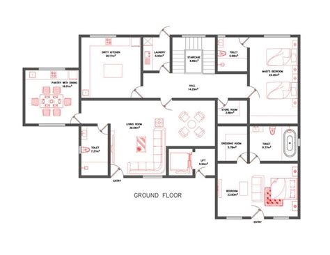 Entry #66 by ssquaredesign for Concept Floor Plan Design for G+2 Villa ...