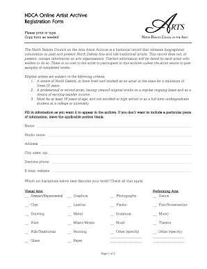 Ndca Forms - Fill Online, Printable, Fillable, Blank | pdfFiller