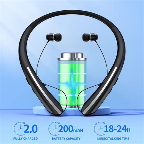 ZIQOPGD Bluetooth Headphones Retractable, Neckband Earbuds India | Ubuy