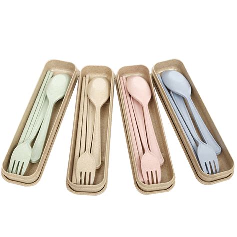 Wheat Straw & Polypropylene-PP Cutlery Set three piece Fork ...