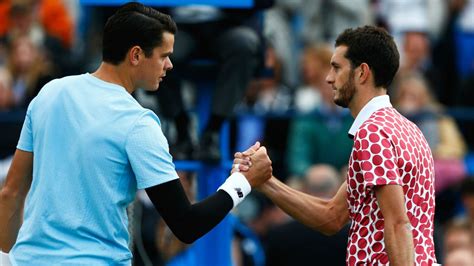Britain's James Ward falls to Milos Raonic at Queen's Club while ...