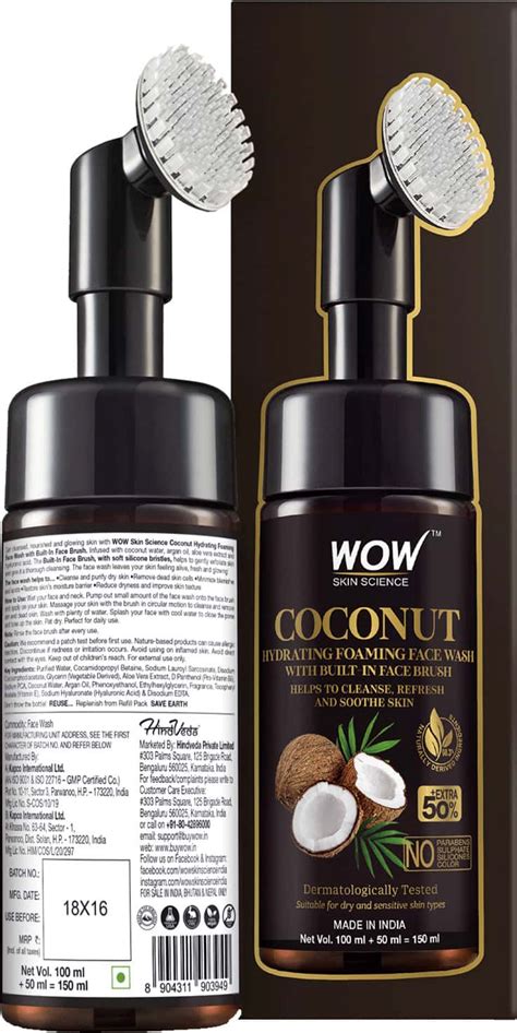 Buy WOW SKIN SCIENCE COCONUT HYDRATING FOAMING FACE WASH WITH BUILT-IN ...