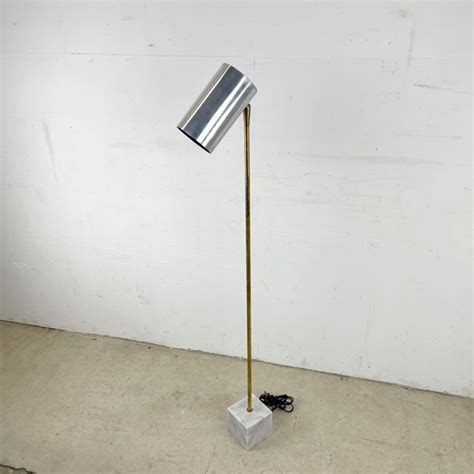 Vintage Marble Base Floor Lamp By Robert Sonneman - AptDeco