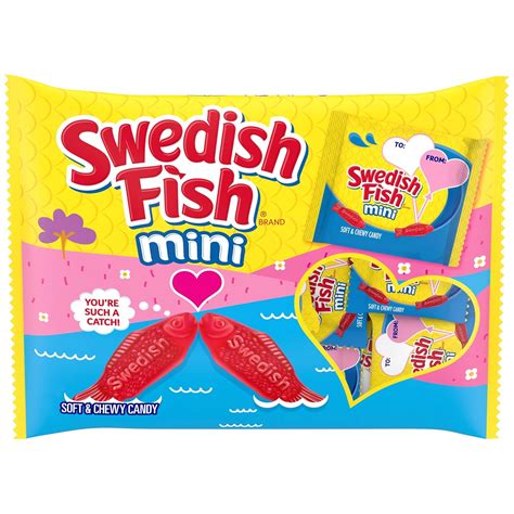 Amazon.com : SWEDISH FISH Mini Soft & Chewy Valentines Day Candy, 22 ...