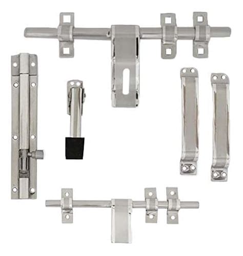 RAB Door Kit 10" Inch Stainless Steel for doors (1-Aldrop, 1-Latch, 2 ...