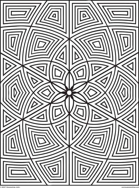 Geometric design coloring pages to download and print for free