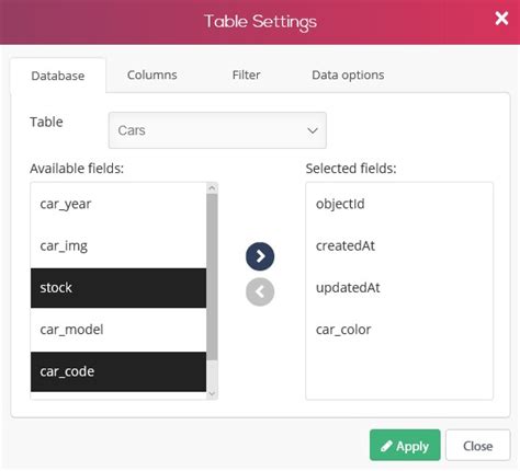 Image result for Table Datasd