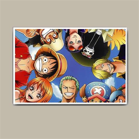 Monkey Luffy And The One Piece Squad Wall Hang Fine Art Print ...