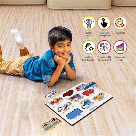 Transport Vehicle Shapes Wooden Puzzles 2+ Years – Mini Leaves
