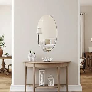 Buy WallDaddy - Self Adhesive Plastic Oval Mirror for Wall Stickers ...