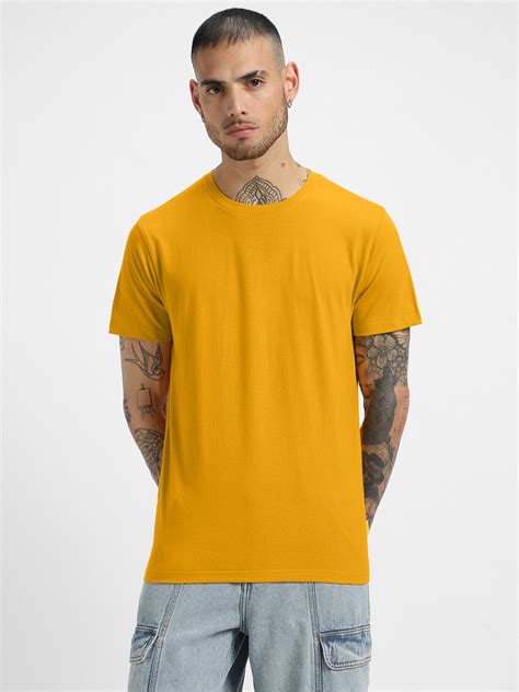 Mustard Solid Men's Tshirt – Veirdo