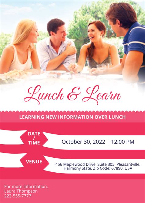Lunch And Learn Schedule Template
