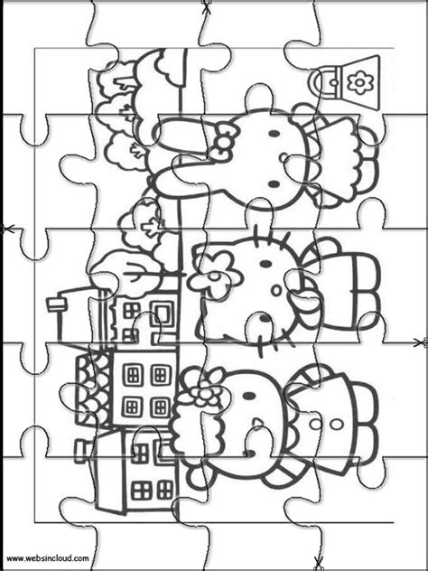 Hello Kitty Rompecabezas para Imprimir para Niños 8