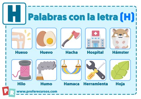 Palabras con H | Que empiezan por la letra H para Niños