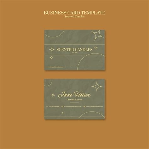 Scented candles business card design template | Free PSD
