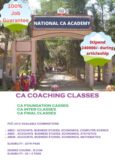 Best CA Coaching Classes in Bangalore | PUC + CA | BCom + CA | National ...