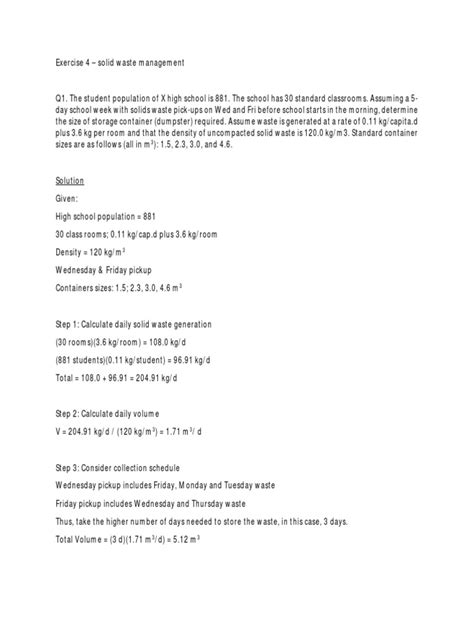 Image result for Solid Waste Calculation