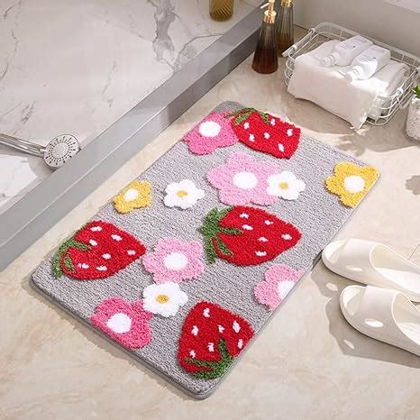 Buy Roseate Strawberry Super Soft Anti Skid (40x60 cm) Super Absorbent ...