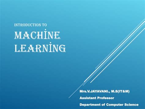 Image result for Machine Learning Introduction Ppt Presentation