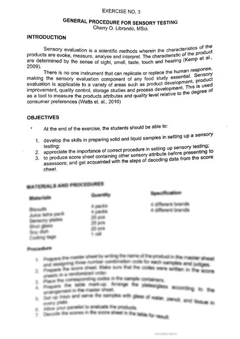 Image result for Sensory Testing Procedure