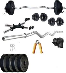 S&X 8 kg 8Kg PVC weight With Fitness Kit Home Gym Combo Home Gym Combo ...