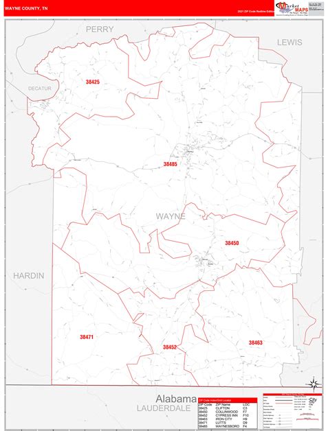 Image result for Wayne County Zip Code Map