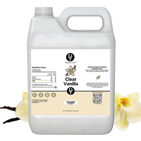 Clear Vanilla Extract - Gallon Size for Bulk Use | Dolce Foglia - Dolce ...