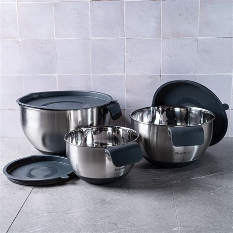 Stainless Steel Mixing Bowls with Lids – Small, Medium and Large Mixing ...