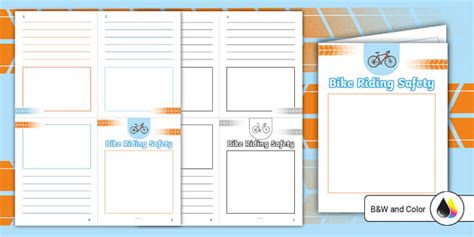 Bike Riding Safety Brochure Worksheet (teacher made)