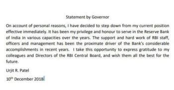 Governor Urjit Patel Resign | Latest Burning Issues
