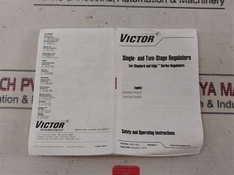 Victor Sr 450D Pressure Regulator 3000 Psig – Aeliya Marine Tech