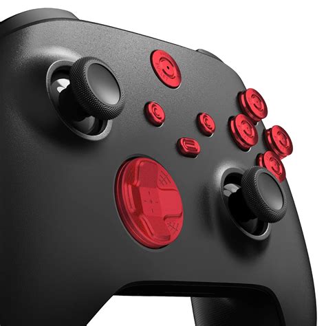 eXtremeRate 9 in 1 Custom Red Metal Buttons for Xbox Series X/S ...
