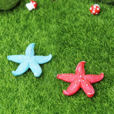 Buy Set of 6 Star Fish miniature toys , fairy garden, tray garden ...