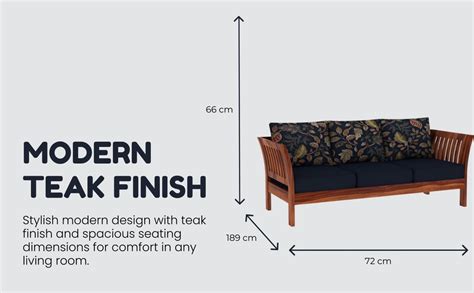 RATANDHARA FURNITURE Solid Sheesham Wood Wooden 2 Seater Sofa Set for ...