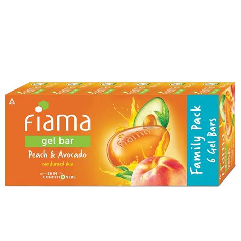 Buy Fiama Gel Bar Peach And Avocado, With Skin Conditioners For ...