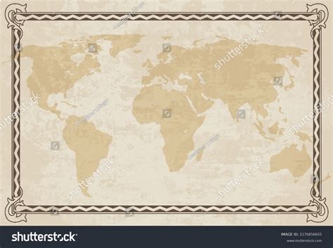 Blank Old World Map Vector 的图像结果