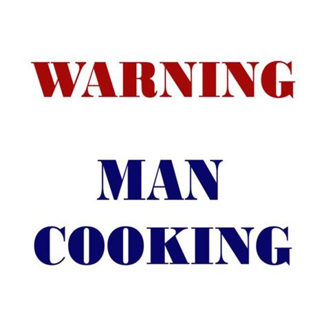 warning-man-cooking Custom Printed Aprons India