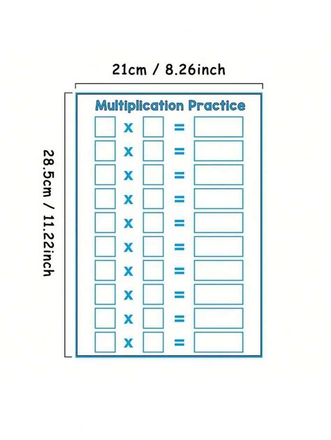 Multiplication Table Dry Erase Board, Math Operations Learning For Kids ...
