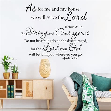 Zonon Inspirational Bible Verse Wall Decals - As for Me India | Ubuy