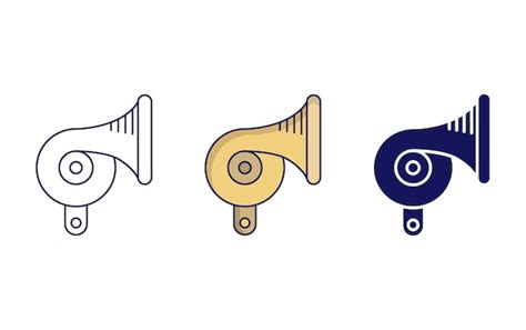 Ícone de vetor de buzina | Vetor Premium
