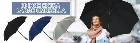 ANYCHO 60 Inch Big Umbrella for Man, Auto Open Golf Umbrella Inclued ...
