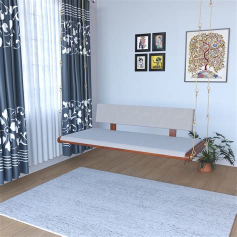 Modern Minimalist Indoor Swing with Cushioned Seating