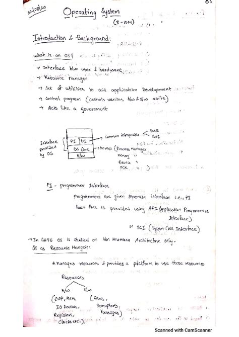 03 OS Notes: Introduction to Operating Systems and Their Functions ...