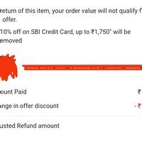 Flipkart — Big billion days/10 % off card scam