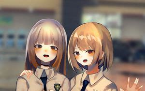 Wallpaper girls, friends, slide, anime hd, picture, image