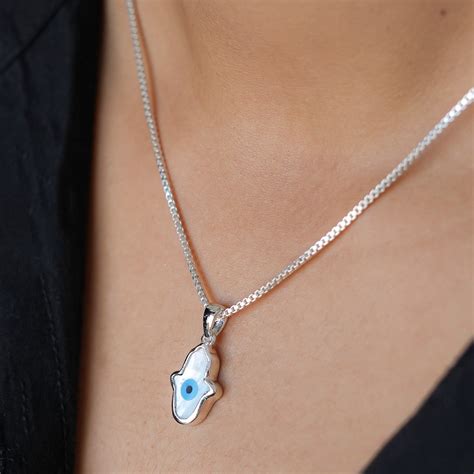 Leading Light Jewellery - Evil Eye Pendant Mother of Pearl