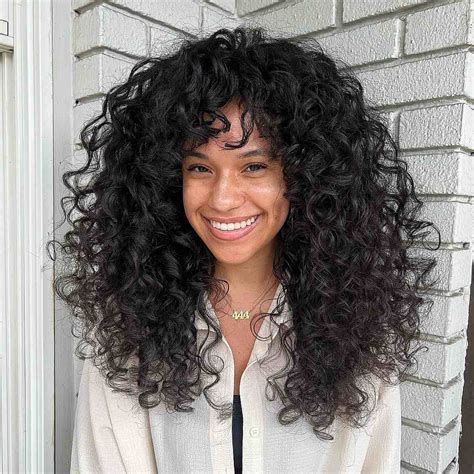 Curly Hairstyles With Side Bangs
